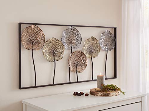 3D Wandbild "Lotus" aus Metall, 100x50 cm, Wandschmuck, Wanddeko, Wandverzierung, Deko-Objekt von Dekoleidenschaft