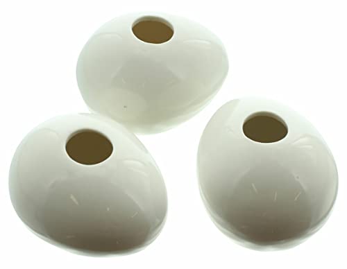 Dekoleidenschaft 3X Mini-Vase in Ei-Form aus Porzellan, Creme glänzend, Blumenvase, Osterdeko, Tischdeko von Dekoleidenschaft