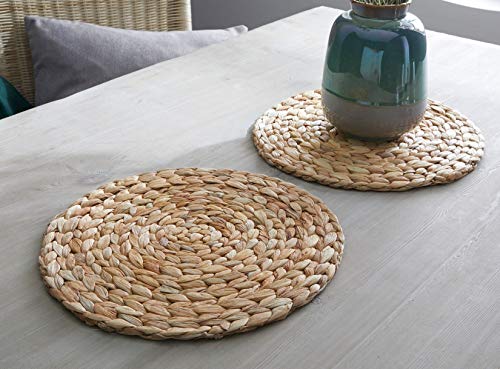 Dekoleidenschaft 2 Topfuntersetzer aus Wasserhyazinthe geflochten, rund, Ø 30 cm, Topf & Pfannen Untersetzer, Tischschoner, Unterlage Dekoleidenschaft 2 Topfuntersetzer aus Wasserhyazinthe geflochten, rund, Ø 30 cm, Topf & Pfannen Untersetzer, Tischschoner, Unterlage von Dekoleidenschaft