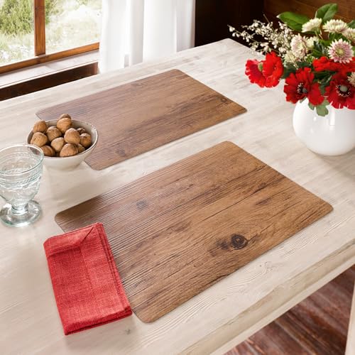 Dekoleidenschaft 2X Platzmatte aus PVC in Holz-Optik, 45x30 cm, abwaschbar, Platzset, Tischset, Platzdeckchen, Tisch-Untersetzer, Gedeckset, Tischunterlage Dekoleidenschaft 2X Platzmatte aus PVC in Holz-Optik, 45x30 cm, abwaschbar, Platzset, Tischset, Platzdeckchen, Tisch-Untersetzer, Gedeckset, Tischunterlage von Dekoleidenschaft