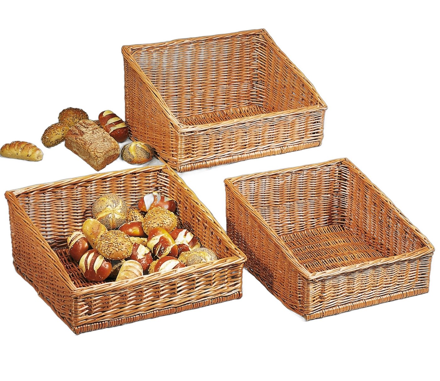 Dekoleidenschaft Brotkorb aus Weide geflochten, Buffetkorb Obstkorb Aufbewahrungskorb Weidenkorb, Weide, (1-tlg), Auslagekorb Verkaufskorb Flechtkorb Korb von Dekoleidenschaft