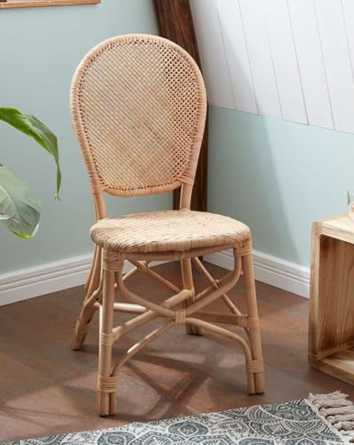 Dekoleidenschaft Rattanstuhl Natur handgefertigt, Bistrostuhl, Korbstuhl, Küchenstuhl, Esszimmerstuhl von Dekoleidenschaft