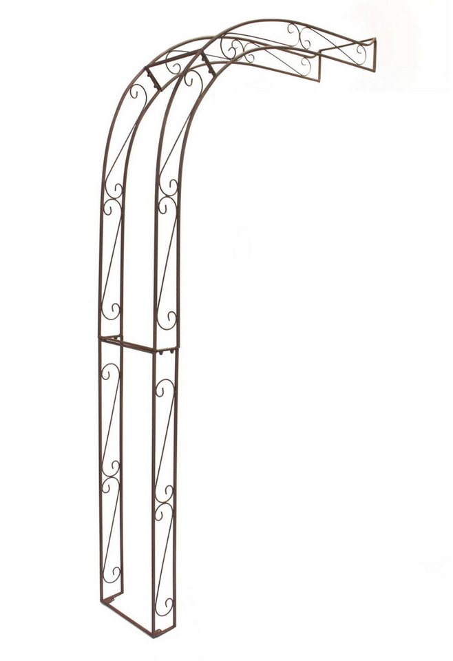 Dekoleidenschaft Rosenbogen "Halbbogen" aus Metall in Rost-Optik, Rankhilfe, Pergola, Rankbogen, Halb-Rosenbogen, Wandbogen halbrund, Metallbogen, Spalier von Dekoleidenschaft