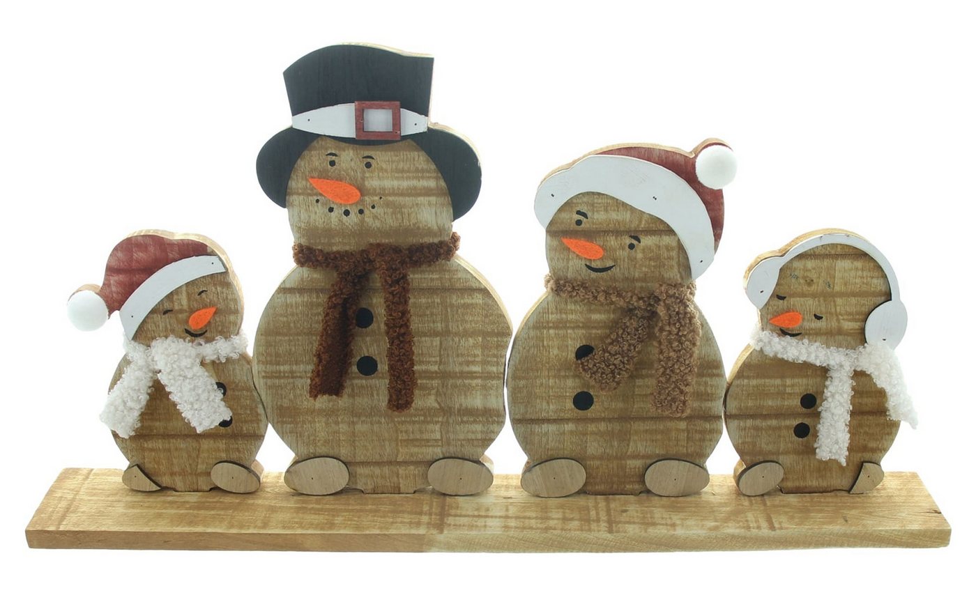 Dekoleidenschaft Schneemann aus Holz, Winterdeko "Schneemannbande" 45x23 cm, Holzdeko Weihnachten, Schneemänner, Weihnachtsdeko, Winterdeko von Dekoleidenschaft