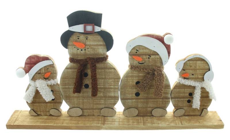 Dekoleidenschaft Schneemann aus Holz, Winterdeko "Schneemannbande" 45x23 cm, Holzdeko Weihnachten, Schneemänner, Weihnachtsdeko, Winterdeko von Dekoleidenschaft