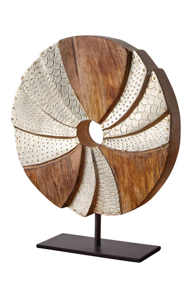 Dekoleidenschaft Skulptur "Circle" aus Mangoholz und Aluminium in silber, Ø 24 cm, Dekoobjekt, Holzdeko, Holzskulptur, Dekofigur für Wohnzimmer, Flur & Fensterbank Dekoleidenschaft Skulptur "Circle" aus Mangoholz und Aluminium in silber, Ø 24 cm, Dekoobjekt, Holzdeko, Holzskulptur, Dekofigur für Wohnzimmer, Flur & Fensterbank von Dekoleidenschaft