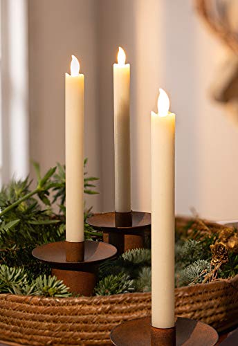 LED-Stabkerze, 2er Set, Ø 2 cm, Kerzenset aus Echtwachs, flackernd, flammenlos, tropffrei, batteriebetrieben LED-Stabkerze, 2er Set, Ø 2 cm, Kerzenset aus Echtwachs, flackernd, flammenlos, tropffrei, batteriebetrieben von Dekoleidenschaft