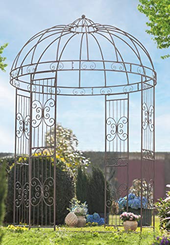 Metall-Pavillon „Romance“ im Antik-Stil, 2x3 m, Vintage Gartendeko, Retro Außen-Dekoration von Dekoleidenschaft