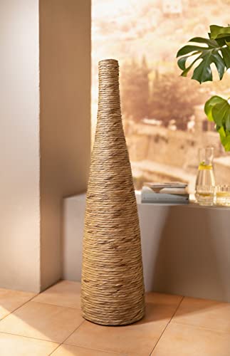 große Dekovase Wasserhyazinthe in Flaschenform, 100 cm hoch, Bodenvase für Trockenblumen von Dekoleidenschaft