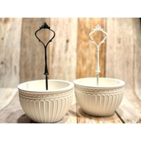 Etagere Weiß Minietagere Filigran Geschenk Landhaus Vintage Einfach von Dekoletti