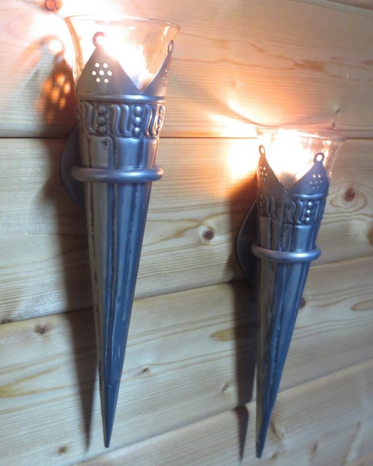 Dekolook Wandkerzenhalter Florence (Set, 2x Wandkerzenhalter), Wandkerzenhalter Teelichthalter Kerzenhalter Wandleuchter von Dekolook