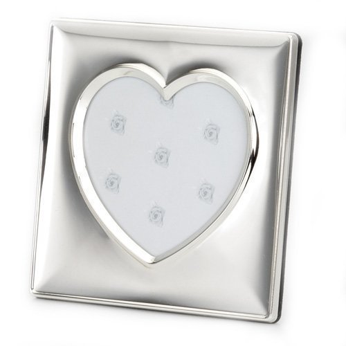 Bilderrahmen Herz Silber Metall 13,5 cm von Dekolust