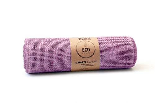 Juteband, Tischläufer, Soft Jute, Natur/Farbig 30 cm breit, 5 m Rolle | Tischband Deko Hochzeit rustikal Natur/Farbig (lavendel) von Dekomarket