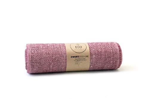 Juteband, Tischläufer, Soft Jute, Natur/Farbig 30 cm breit, 5 m Rolle | Tischband Deko Hochzeit rustikal Natur/Farbig (rosa) von Dekomarket