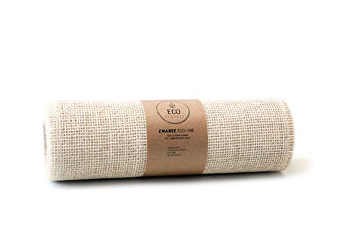 Juteband, Tischläufer, Soft Jute, Natur/Farbig 30 cm breit, 5 m Rolle | Tischband Deko Hochzeit rustikal Natur/Farbig (weiß) von Dekomarket