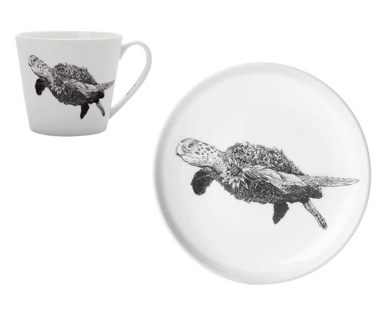 Dekomiro Becher Marini Ferlazzo Sea Turtle Becher und Teller, 2-teilig Dekomiro Becher Marini Ferlazzo Sea Turtle Becher und Teller, 2-teilig von Dekomiro