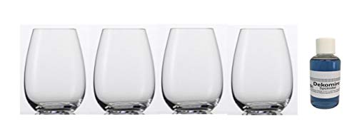 Dekomiro Eisch Superior Sensis Plus Becher Trinkgläser Gläser 500/9 4er Set mit 50 ml Spülmittel von Dekomiro