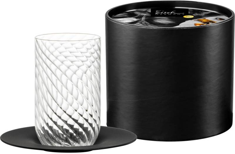 Dekomiro Kaffeeservice Eisch Twist Latte Macchiato 133/22 schwarz mit Untertasse von Dekomiro