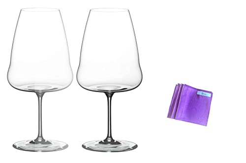 Dekomiro Riedel 1234/15 Winewings Riesling Weinglas 2 Stück mit Glasputztuch von Dekomiro