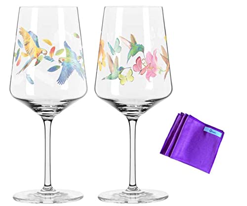 Dekomiro Ritzenhoff 2er Set Sommerrausch Aperizzo Aperitifglas #11 + #12 mit Glasreinigungstuch von Dekomiro