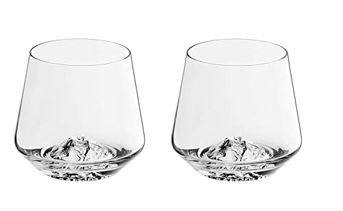 Dekomiro Ritzenhoff Whisky Tumbler Deep Spirits Mountain 01 2er Set mit Glasreinigungstuch von Dekomiro