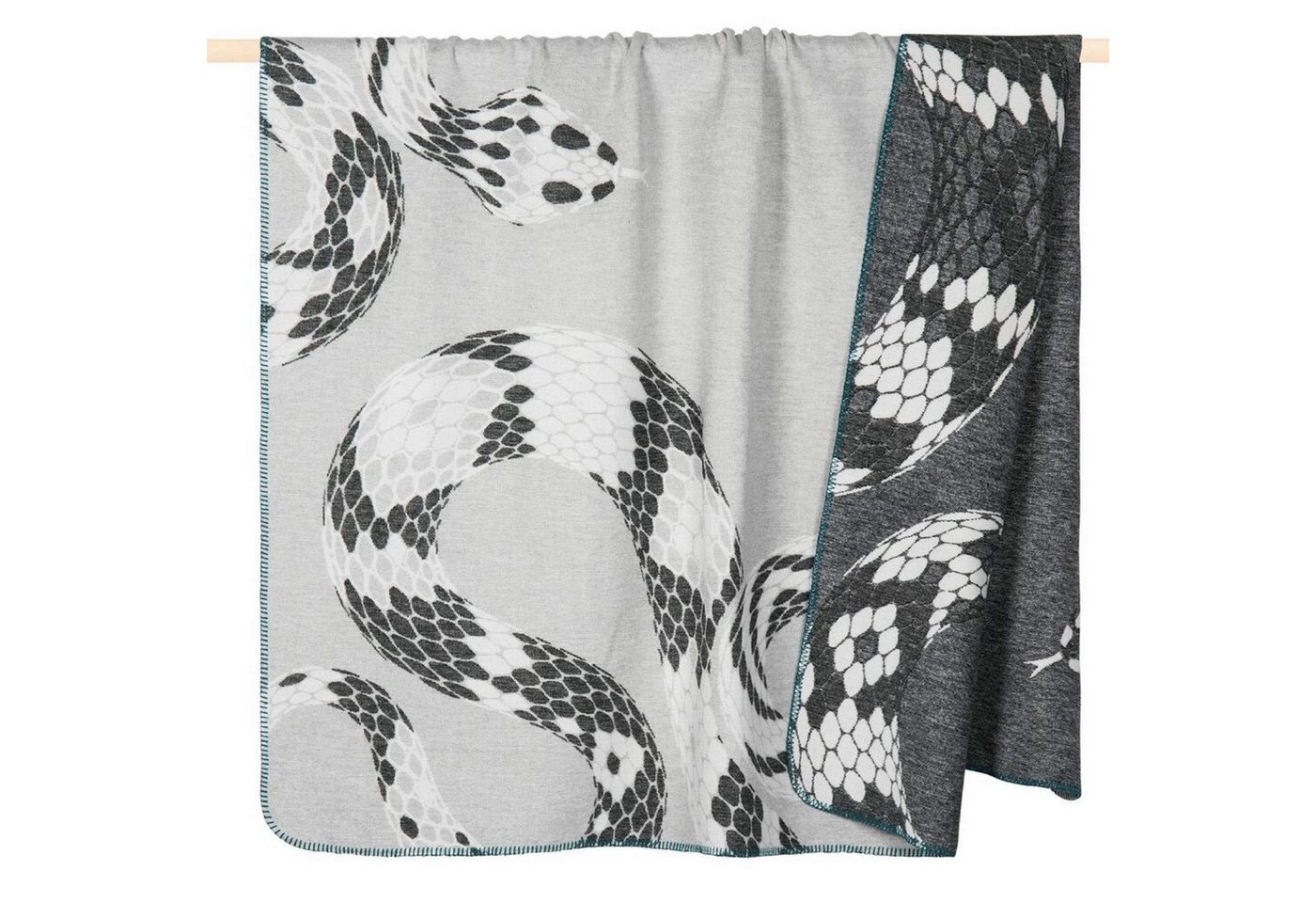 Wohndecke pad Snake Decke 150x200 grey, Dekomiro Wohndecke pad Snake Decke 150x200 grey, Dekomiro von Dekomiro