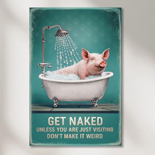 Dekomundo Badezimmer Poster GET NAKED Lustiges Tierbild für Bad oder WC, 40x60 cm Dekomundo Badezimmer Poster GET NAKED Lustiges Tierbild für Bad oder WC, 40x60 cm von Dekomundo