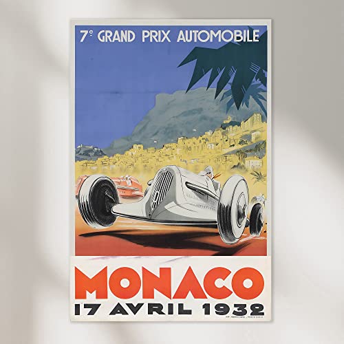Dekomundo Grand Prix Vintage Poster als Kunstdruck Retro Bilder als moderne Wanddekoration, Motiv 07, 40x50 cm Dekomundo Grand Prix Vintage Poster als Kunstdruck Retro Bilder als moderne Wanddekoration, Motiv 07, 40x50 cm von Dekomundo