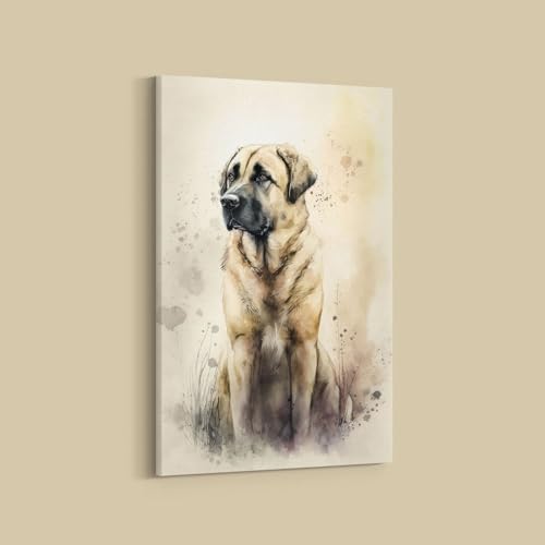 Dekomundo Kangal Hirtenhund Hundebilder Leinwandbilder Porträt und lustige Bilder für Wanddekoration, Motiv 02, 50x70 cm von Dekomundo