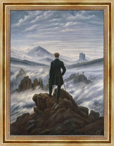 Dekomundo Wanderer über dem Nebelmeer David Caspar Friedrich Bild mit Rahmen in Gold, 60x80 cm Dekomundo Wanderer über dem Nebelmeer David Caspar Friedrich Bild mit Rahmen in Gold, 60x80 cm von Dekomundo