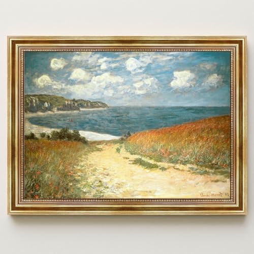 Strandweg durch den Weizen bei Pourville von Claude Monet Bild mit Rahmen in Gold, 40x50 cm Strandweg durch den Weizen bei Pourville von Claude Monet Bild mit Rahmen in Gold, 40x50 cm von Dekomundo