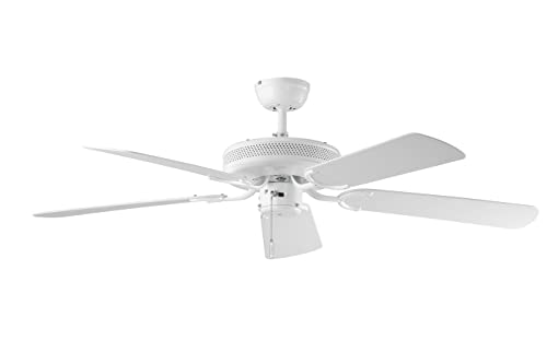 Deko White Eagle BC 855 Deckenventilator mit 5 Kunstoffflügeln, 132 cm, weiß von Dekon Design