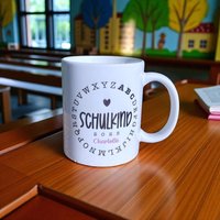 Personalisierte Keramiktasse Zur Einschulung Schulkind 2025 Mit Vornamen Personalisiert Namenstasse von Dekooline