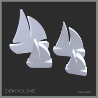 Segelschiffe Segelboote 4-Er Set Deko Aus Raysin Maritime Boote von Dekooline