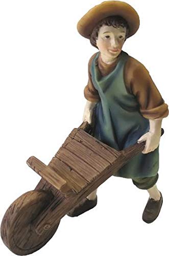 Dekop Knecht mit Schubkarren, geeignet für 11cm Krippenfiguren (44635099034) von Dekop