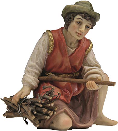 Dekop Krippenfigur Hirte kniend mit Holzbündel passend für 11cm Figuren (444635283648) von Dekop