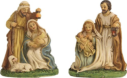 Dekop Krippenfiguren, 2er Set Krippenblock Hlg. Familie Höhe 5,8cm (444635092226) von Dekop