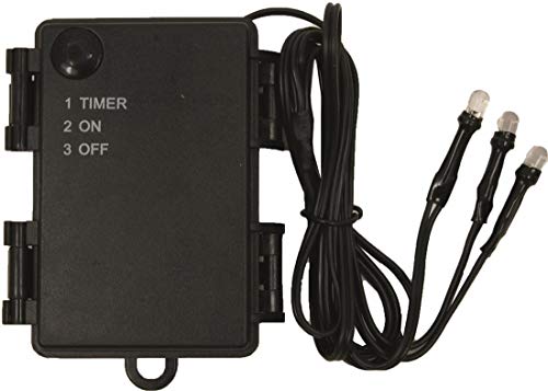 Dekop Krippenzubehör Batteriebox für 3X AA, ON/Off/Timer mit 3 LED, 4,5 Volt, Kabel 1m (444635283518) von Dekop