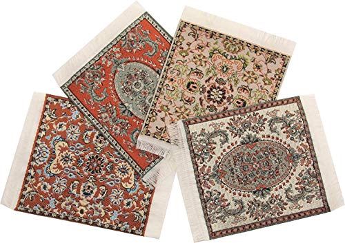 Dekop Krippenzubehör Miniaturteppich, 4er Set 6,5x8cm (44635090628) von Dekop