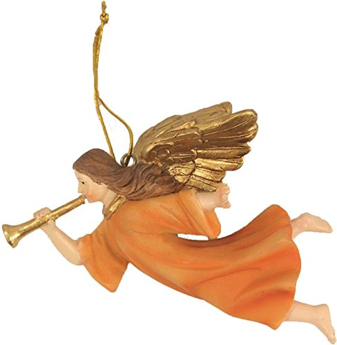 Krippenfiguren, Engel fliegend, mit Posaune für 12-15cm Figuren (44635092257) von Dekop