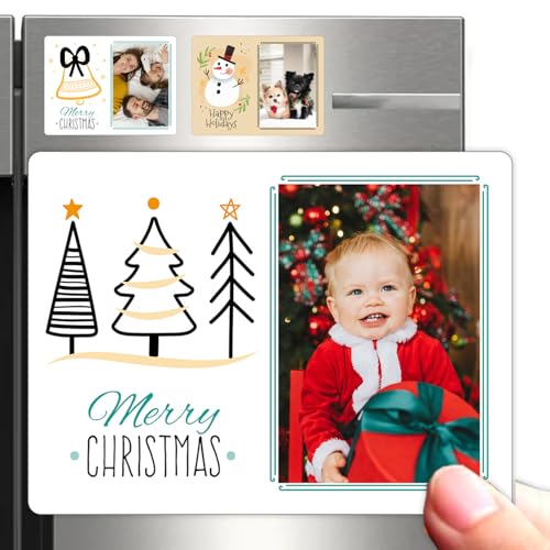 Dekopix Personalisierter Fotomagnet Weihnachten, Geschenk-Idee Weihnachten. Personalisiertes Geschenk. Weihnachtsdeko (Modell 6) von Dekopix