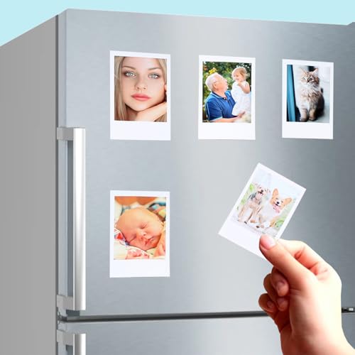 Dekopix Personalisierter Fotomagnet. Kühlschrankmagnet selbst gestalten. Dünne, Flexible Magnete. Retro-Stil (6 Fotomagnete) von Dekopix