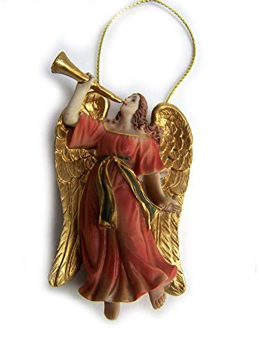 Dekoprojekt Engel, Verkündigungsengel, Krippenfigur aus Polyresin, Handbemalt, zu 9-11cm von Krippenbau-Lewen