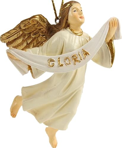 Dekoprojekt Krippenfigur Engel fliegend, mit Gloriabanner von Dekoprojekt