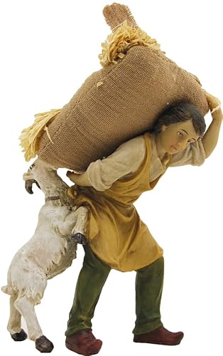 dekoprojekt Krippenfigur Knecht mit Strohsack und Ziege dekoprojekt Krippenfigur Knecht mit Strohsack und Ziege von dekoprojekt
