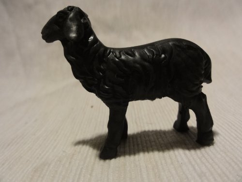 Schaf gerade schauend schwarz für 9 bis 10cm Figuren von Dekoprojekt