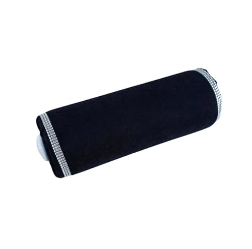 Langes Dekokissen aus Samt, schwarz mit Kristall-Finish, 40 cm von DekorRacje