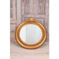 Absolute Seltenheit 68cm Goldener Runder Spiegel - Kristallspiegel Einzigartiges Design Art Deco Stil Elegante Geschenkidee Wohnkultur Wanddekoration von DekorStyle