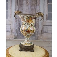 Antike Porzellan Vase - Blumentopf Jugendstil Bronze Ornamente Vögel Home Decor Geschenk Zur Hochzeit von DekorStyle