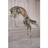 Ausgezeichnete Eisen Lustige Springende Fuchsfigur - Rustikaler Fuchs Schönes Detail Und Schöne Farben Erstaunliche Metallstatue Für Den Garten von DekorStyle